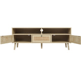 Fun Orange Modern/Contemporary Oak Tv Cabinet (Accommodates TVs up to 55-in)