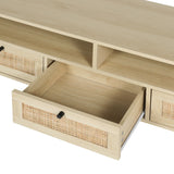Fun Orange Modern/Contemporary Oak Tv Cabinet (Accommodates TVs up to 55-in)
