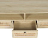 Fun Orange Modern/Contemporary Oak Tv Cabinet (Accommodates TVs up to 55-in)