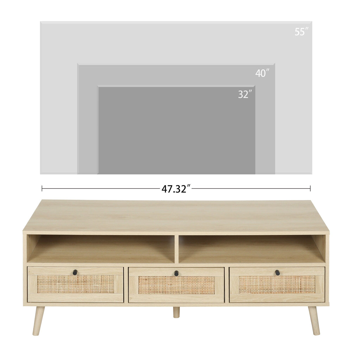 Fun Orange Modern/Contemporary Oak Tv Cabinet (Accommodates TVs up to 55-in)