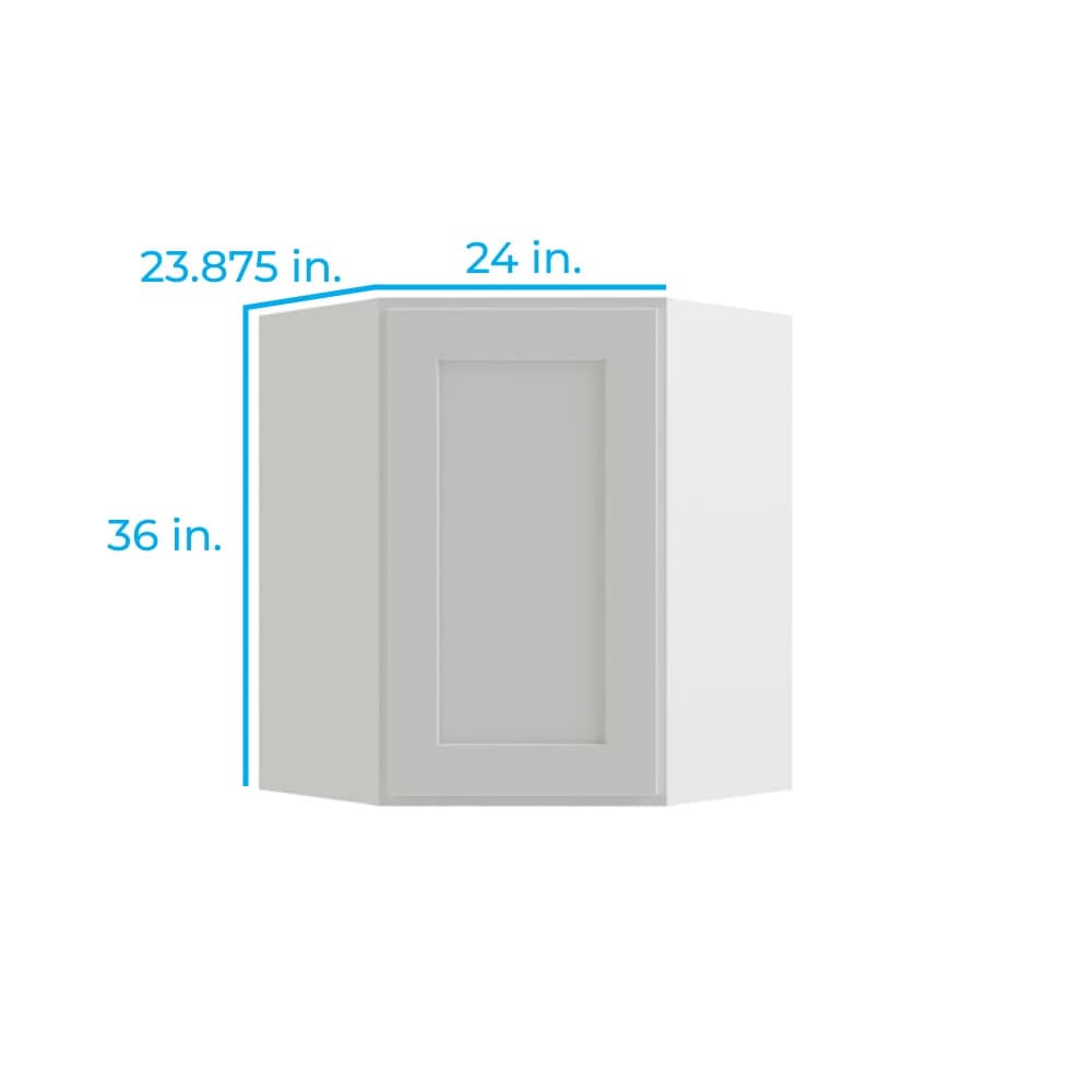 RELIABILT Parkstone 24-in W x 36-in H x 12-in D White Diagonal Wall Fully Assembled Plywood Cabinet (Shaker Door Style)