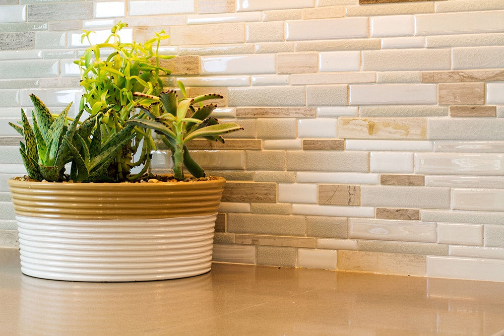 Elida Ceramica Crackled Linear Silk 12-in x 12-in Glazed Porcelain/Marble Linear Mosaic Wall Tile (1.05-sq ft)