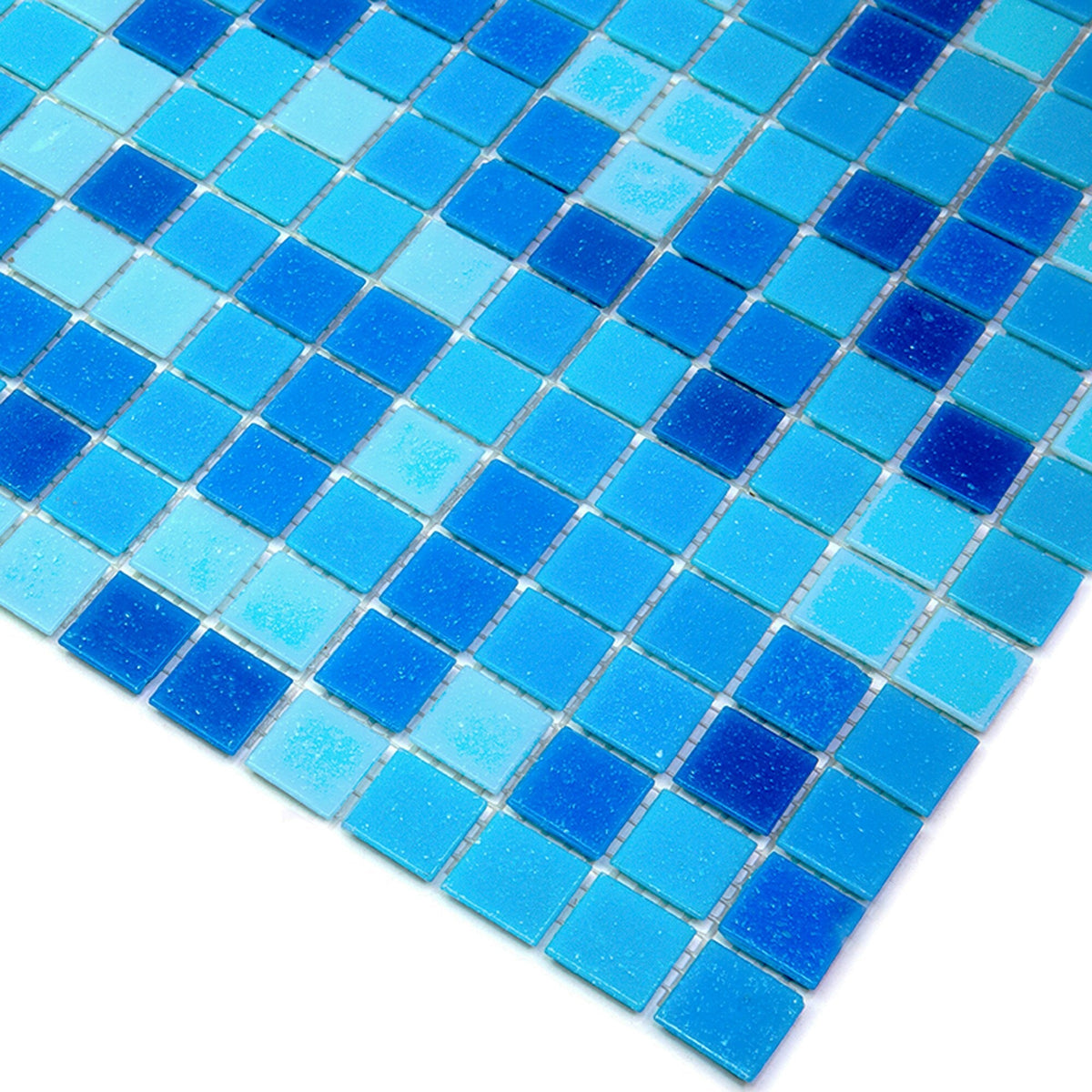 Apollo Tile Mingles Pacific Blue 12-in x 12-in Glossy Glass Uniform Squares Floor and Wall Tile (20-sq. ft/ Carton)