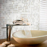 Apollo Tile Mingles White and Gray 12-in x 12-in Glossy Glass Uniform Squares Floor and Wall Tile (20-sq. ft/ Carton)