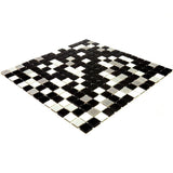 Apollo Tile Mingles White and Black 12-in x 12-in Glossy Glass Uniform Squares Floor and Wall Tile (20-sq. ft/ Carton)