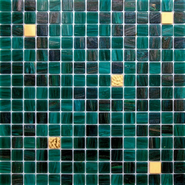 Apollo Tile Mingles Bottle Green 12-in x 12-in Glossy Glass Uniform Squares Floor and Wall Tile (20-sq. ft/ Carton)