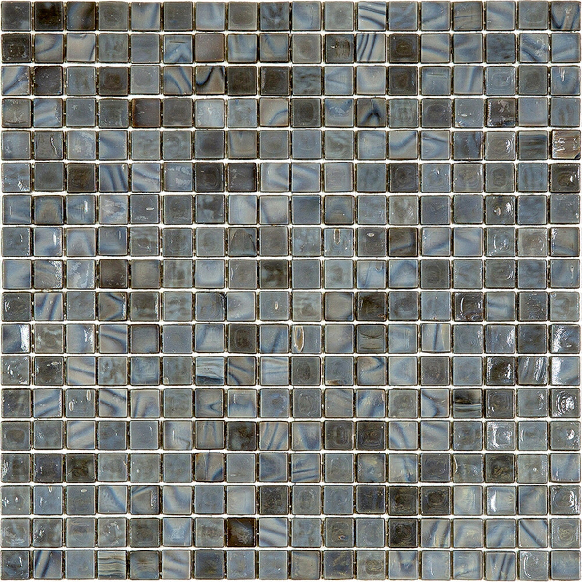 Apollo Tile Skosh Mouse Gray 11-1/2-in x 11-1/2-in Glossy Glass Uniform Squares Floor and Wall Tile (18.69-sq. ft/ Carton)