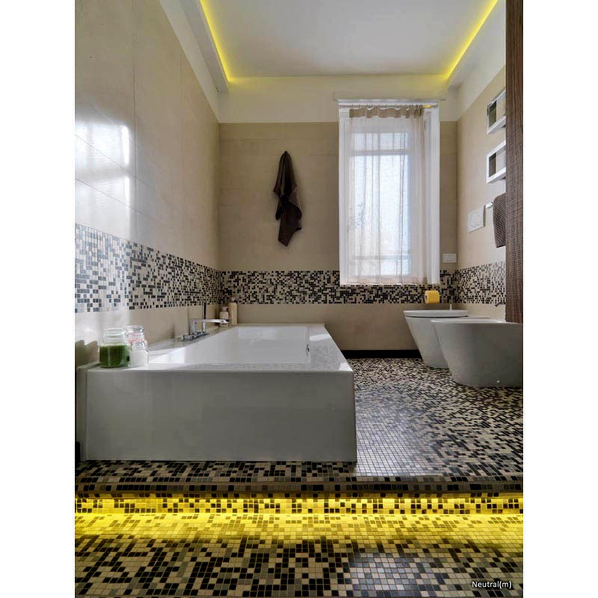 Apollo Tile Mingles Gray and Black 12-in x 12-in Glossy Glass Uniform Squares Floor and Wall Tile (20-sq. ft/ Carton)