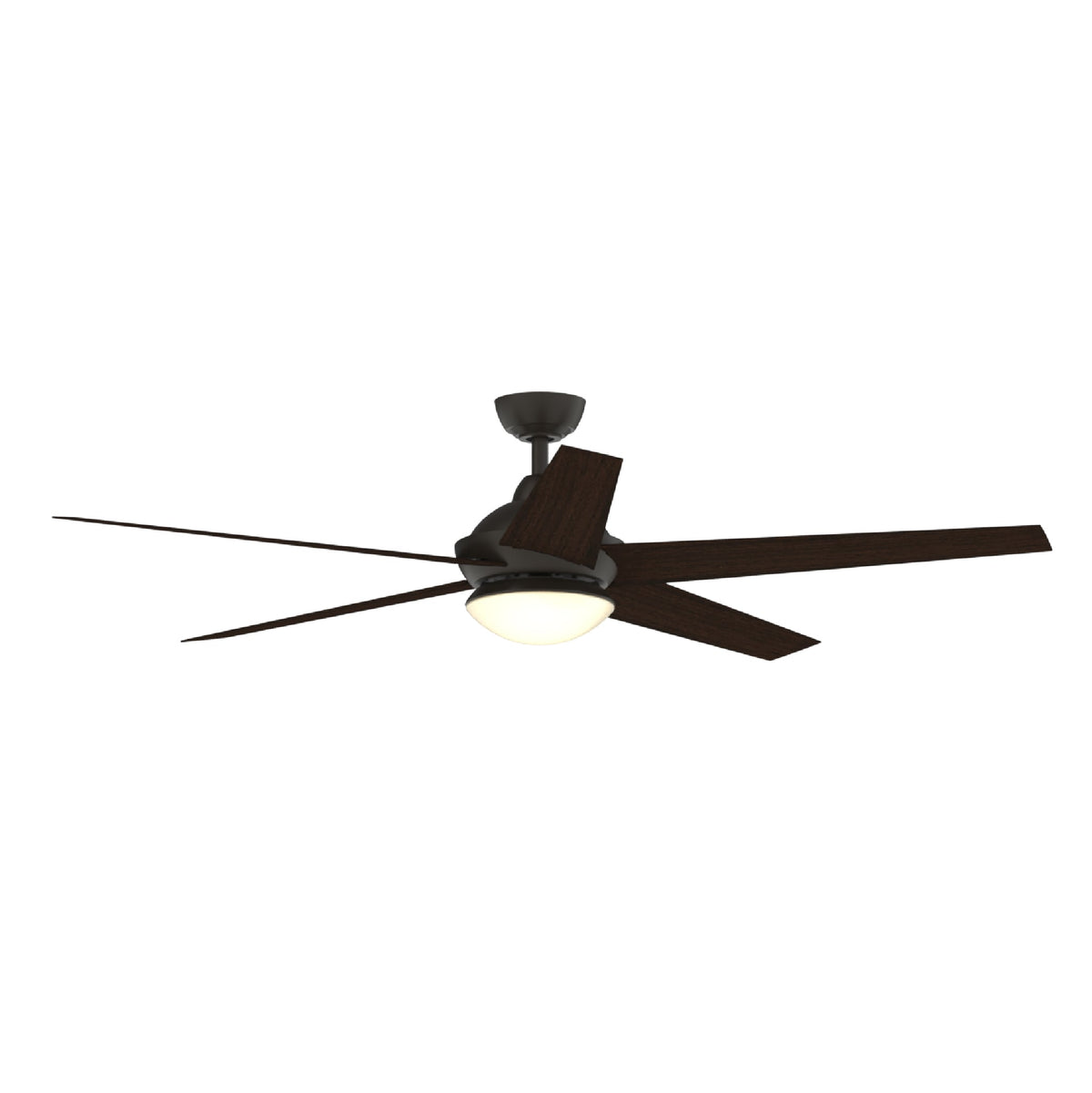 Fanimation Studio Collection Covert 64-in Aged Bronze LED Indoor/Outdoor Ceiling Fan with Light Kit and Remote, 5-Blade