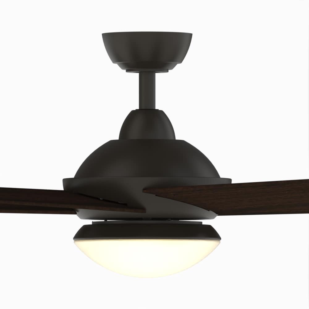 Fanimation Studio Collection Covert 64-in Aged Bronze LED Indoor/Outdoor Ceiling Fan with Light Kit and Remote, 5-Blade