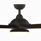 Fanimation Studio Collection Covert 64-in Aged Bronze LED Indoor/Outdoor Ceiling Fan with Remote, 5-Blade
