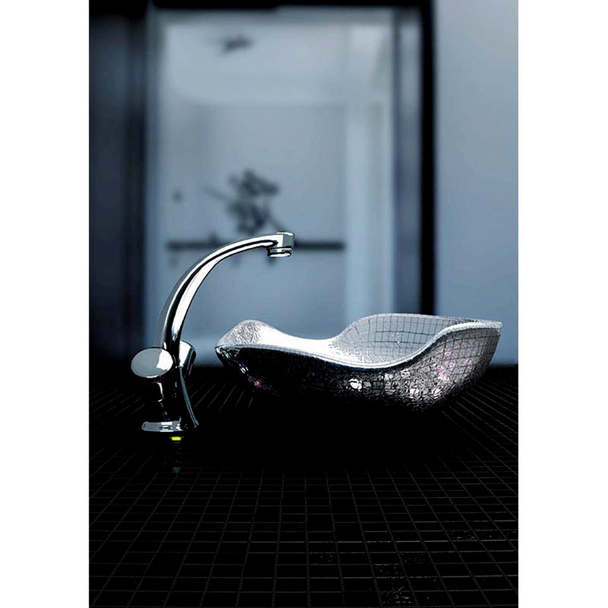 Apollo Tile Skosh Black 11-1/2-in x 11-1/2-in Glossy Glass Uniform Squares Floor and Wall Tile (18.69-sq. ft/ Carton)