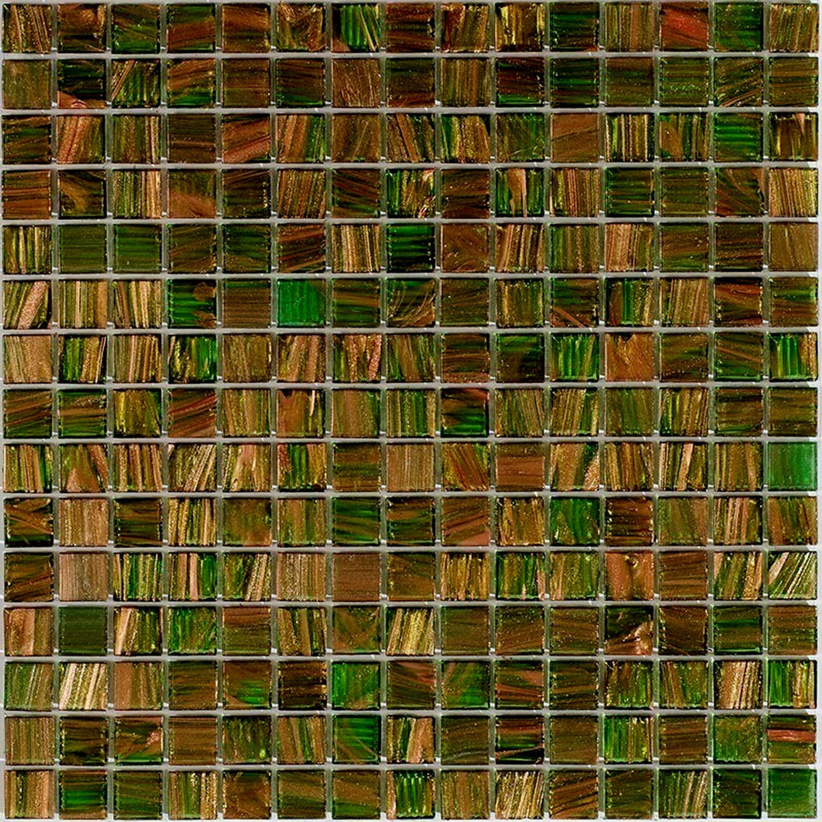 Apollo Tile Celestial Green and Gold 12-in x 12-in Glossy Glass Uniform Squares Floor and Wall Tile (20-sq. ft/ Carton)