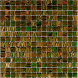 Apollo Tile Celestial Green and Gold 12-in x 12-in Glossy Glass Uniform Squares Floor and Wall Tile (20-sq. ft/ Carton)