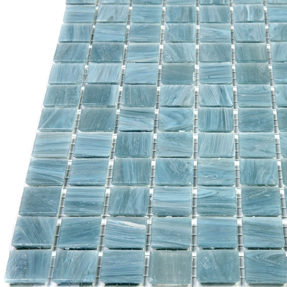 Apollo Tile Celestial Pool Blue 12-in x 12-in Glossy Glass Uniform Squares Floor and Wall Tile (20-sq. ft/ Carton)