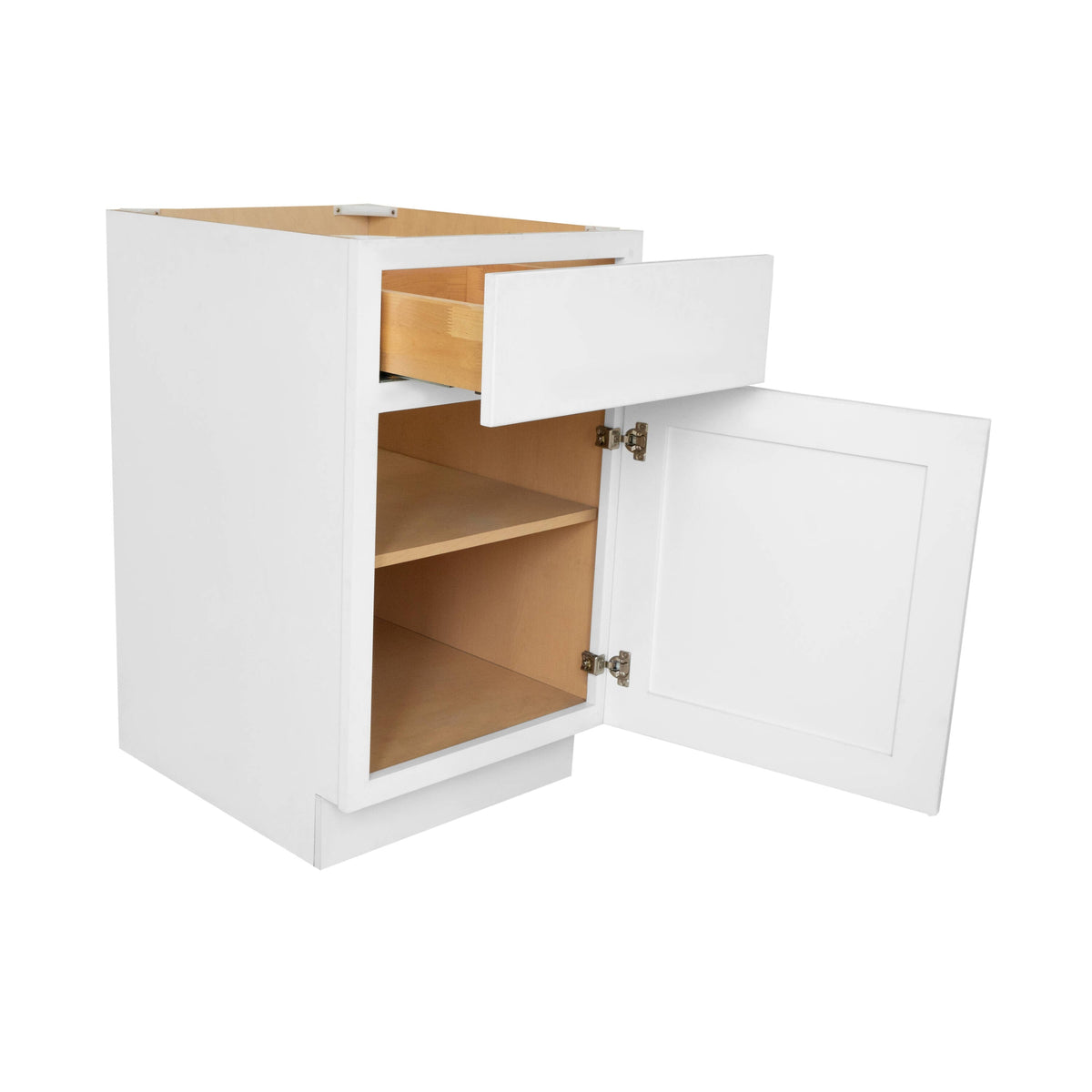 RELIABILT Fairplay 21-in W x 34.5-in H x 24-in D White 1-Drawer Base Ready To Assemble Plywood Cabinet (Recessed Panel Shaker Door Style)