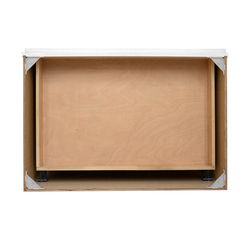 RELIABILT Fairplay 27-in W x 34.5-in H x 24-in D White 1-Drawer Base Ready To Assemble Plywood Cabinet (Recessed Panel Shaker Door Style)