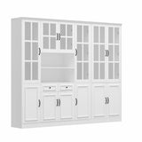 FUFU&GAGA Contemporary/Modern White China Cabinet with Wine Storage