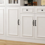 FUFU&GAGA Contemporary/Modern White China Cabinet with Wine Storage