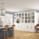 FUFU&GAGA Contemporary/Modern White China Cabinet with Wine Storage