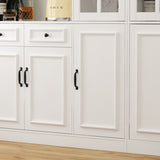 FUFU&GAGA Contemporary/Modern White China Cabinet with Wine Storage