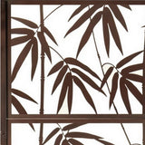 HIGHLANDERHOME 7-ft H x 3-ft W Brown Metal Galvanized Iron Decorative Metal Lattice-top Privacy Fence Panel