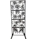 HIGHLANDERHOME 7-ft H x 3-ft W Brown Metal Galvanized Iron Decorative Metal Lattice-top Privacy Fence Panel