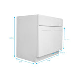 RELIABILT Fairplay 27-in W x 34.5-in H x 24-in D White 1-Drawer Base Ready To Assemble Plywood Cabinet (Recessed Panel Shaker Door Style)