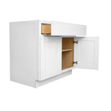 RELIABILT Fairplay 27-in W x 34.5-in H x 24-in D White 1-Drawer Base Ready To Assemble Plywood Cabinet (Recessed Panel Shaker Door Style)