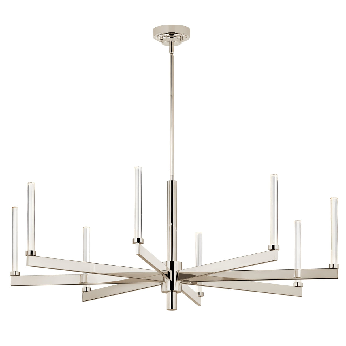 Kichler Sycara 8-Light Polished Nickel Modern/Contemporary Led Crystal Chandelier