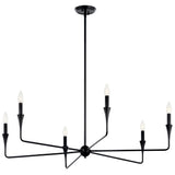 Kichler Alvaro 6-Light Black Modern/Contemporary Bare Bulb Chandelier