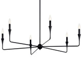 Kichler Alvaro 6-Light Black Modern/Contemporary Bare Bulb Chandelier