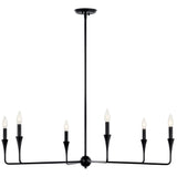 Kichler Alvaro 6-Light Black Modern/Contemporary Bare Bulb Chandelier