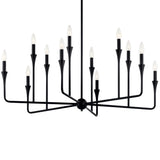 Kichler Alvaro 12-Light Black Modern/Contemporary Bare Bulb Chandelier