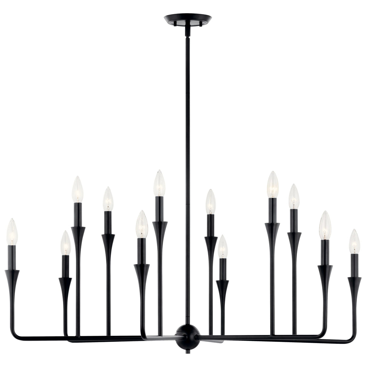 Kichler Alvaro 12-Light Black Modern/Contemporary Bare Bulb Chandelier