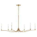 Kichler Malene 6-Light Gold Traditional Bare Bulb Chandelier