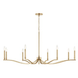 Kichler Malene 8-Light Gold Traditional Bare Bulb Chandelier