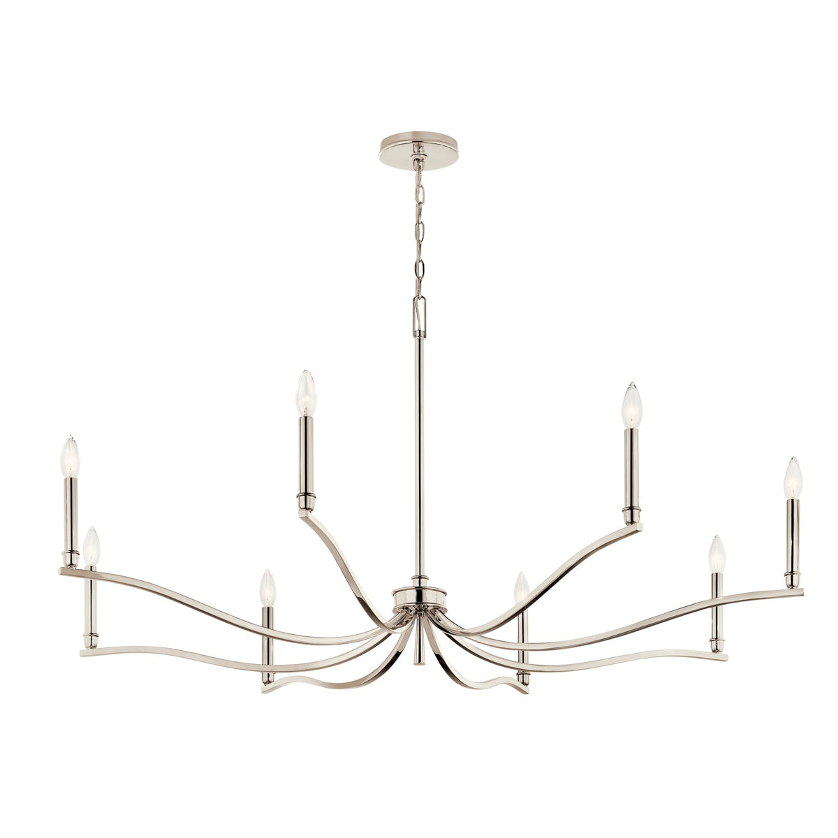 Kichler Malene 8-Light Polished Nickel Traditional Bare Bulb Chandelier