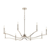 Kichler Malene 8-Light Polished Nickel Traditional Bare Bulb Chandelier