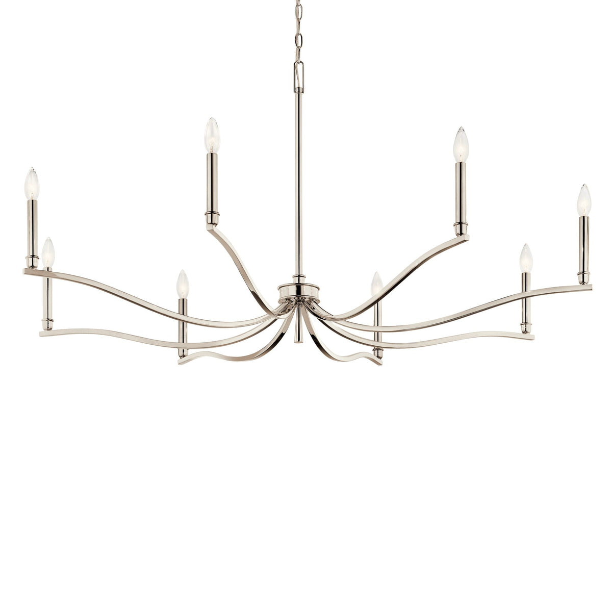 Kichler Malene 8-Light Polished Nickel Traditional Bare Bulb Chandelier