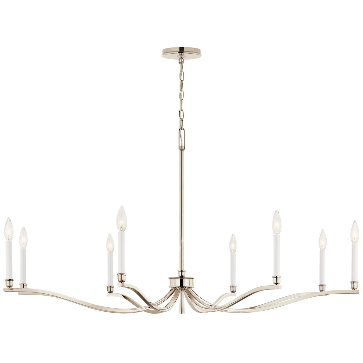 Kichler Malene 8-Light Polished Nickel Traditional Bare Bulb Chandelier