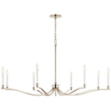 Kichler Malene 8-Light Polished Nickel Traditional Bare Bulb Chandelier