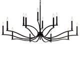 Kichler Malene 14-Light Black Traditional Bare Bulb Chandelier
