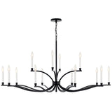 Kichler Malene 14-Light Black Traditional Bare Bulb Chandelier
