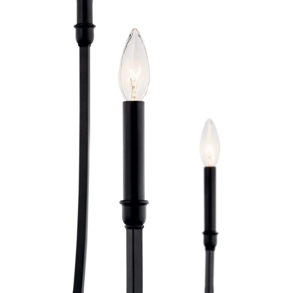 Kichler Malene 8-Light Black Traditional Bare Bulb Chandelier