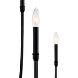 Kichler Malene 8-Light Black Traditional Bare Bulb Chandelier