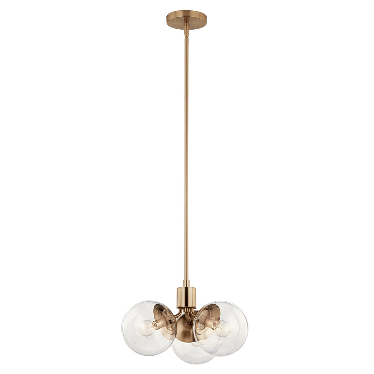 Kichler Silvarious 3-Light Gold Modern/Contemporary Chandelier