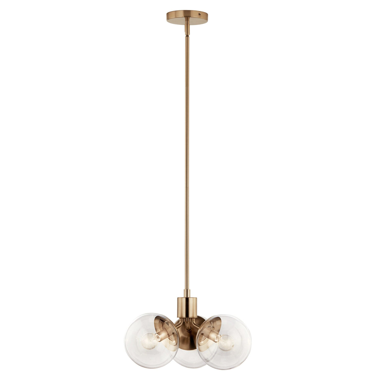 Kichler Silvarious 3-Light Gold Modern/Contemporary Chandelier
