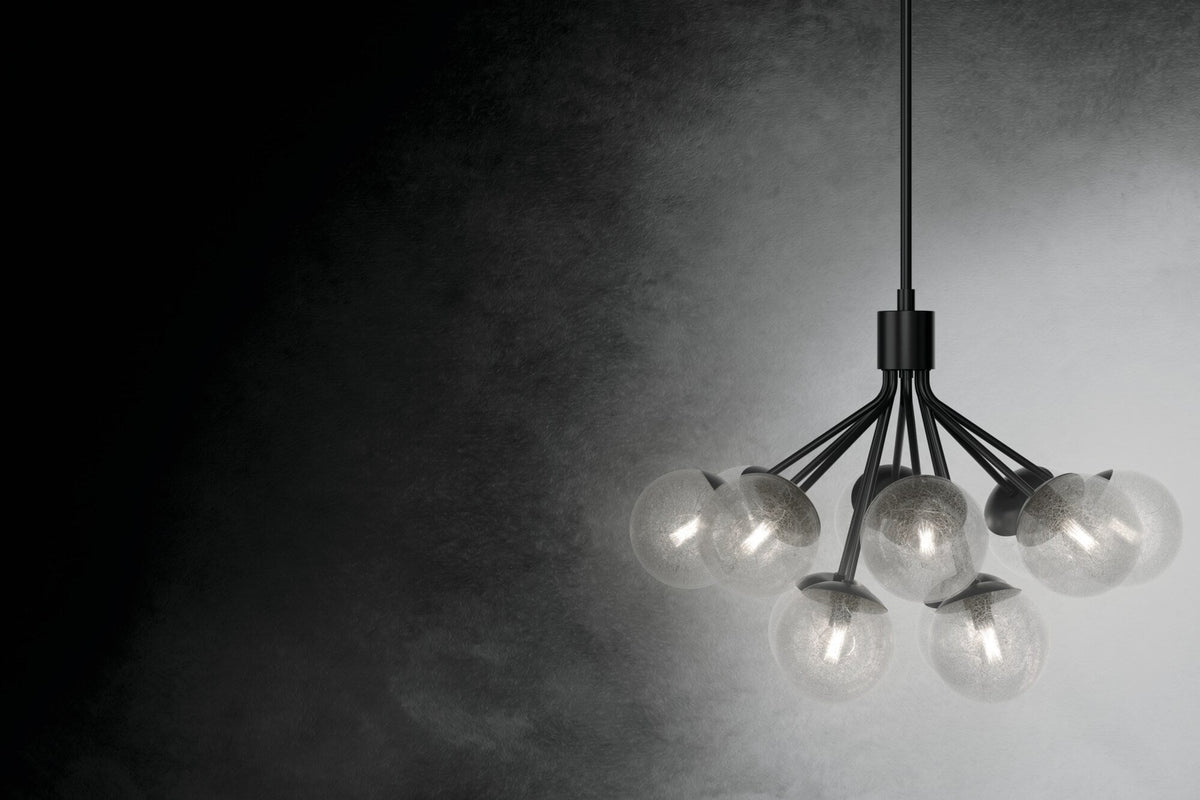 Kichler Silvarious 12-Light Black Modern/Contemporary Chandelier