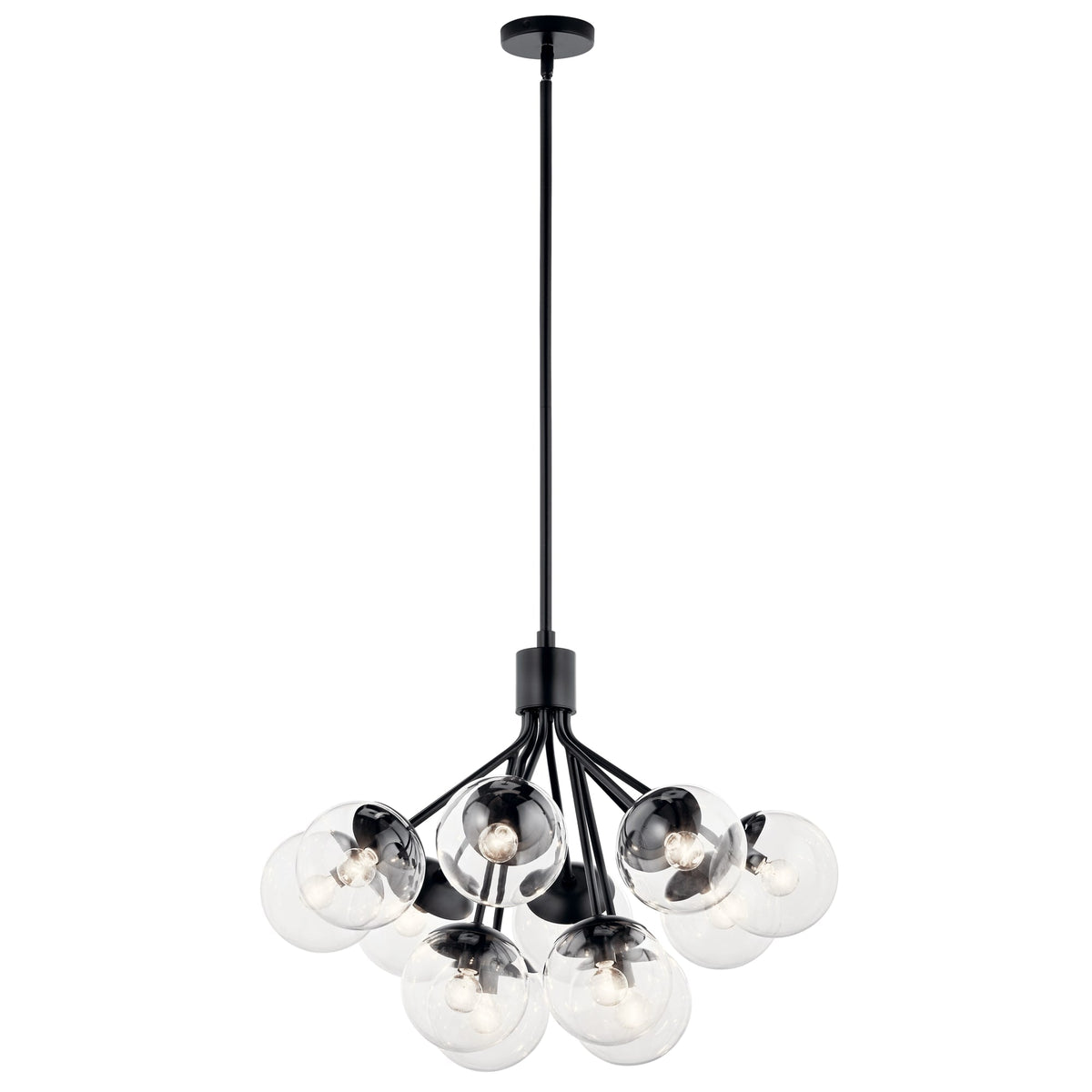 Kichler Silvarious 12-Light Black Modern/Contemporary Chandelier